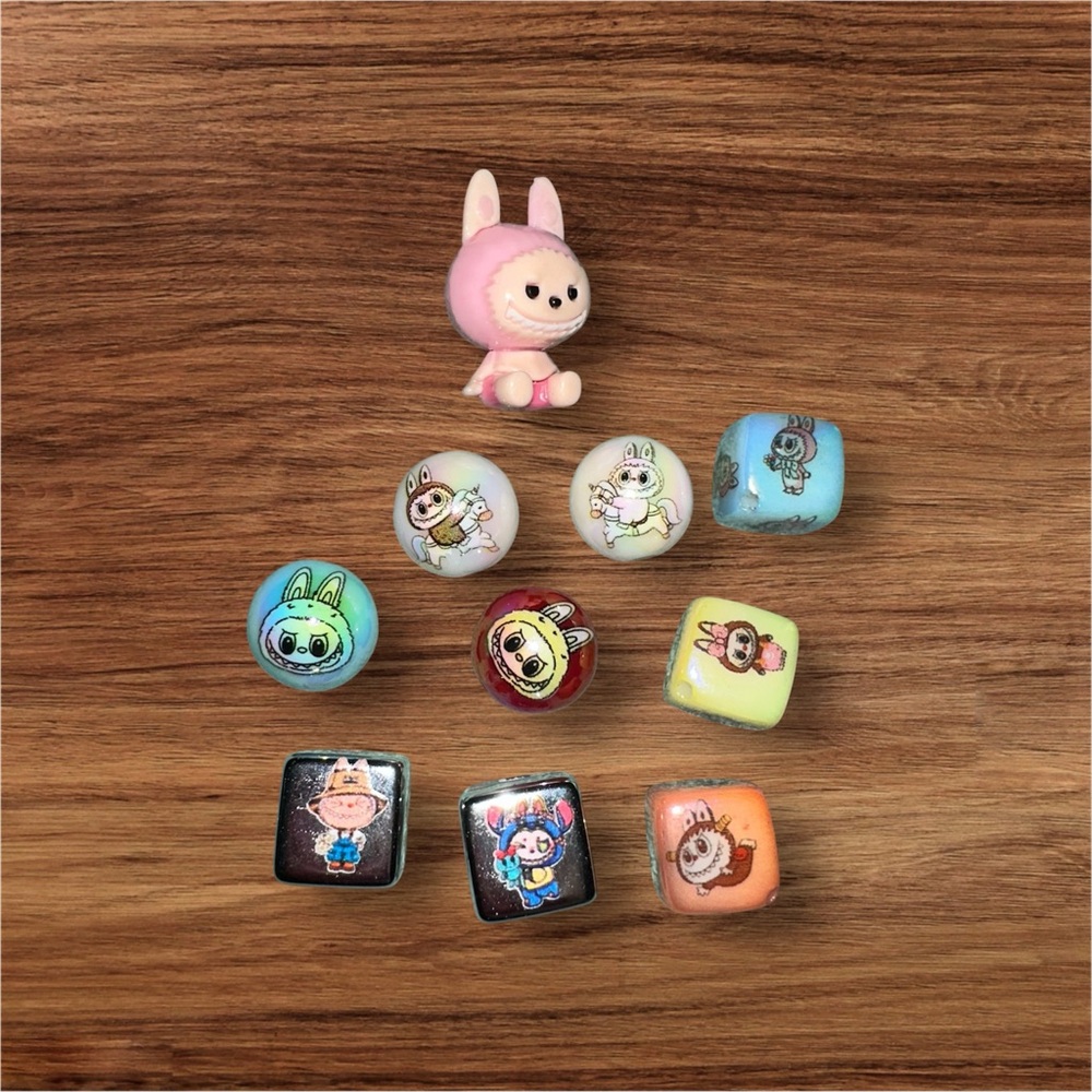 10 Labubu Beads for DIY.